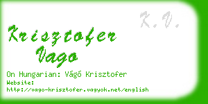 krisztofer vago business card